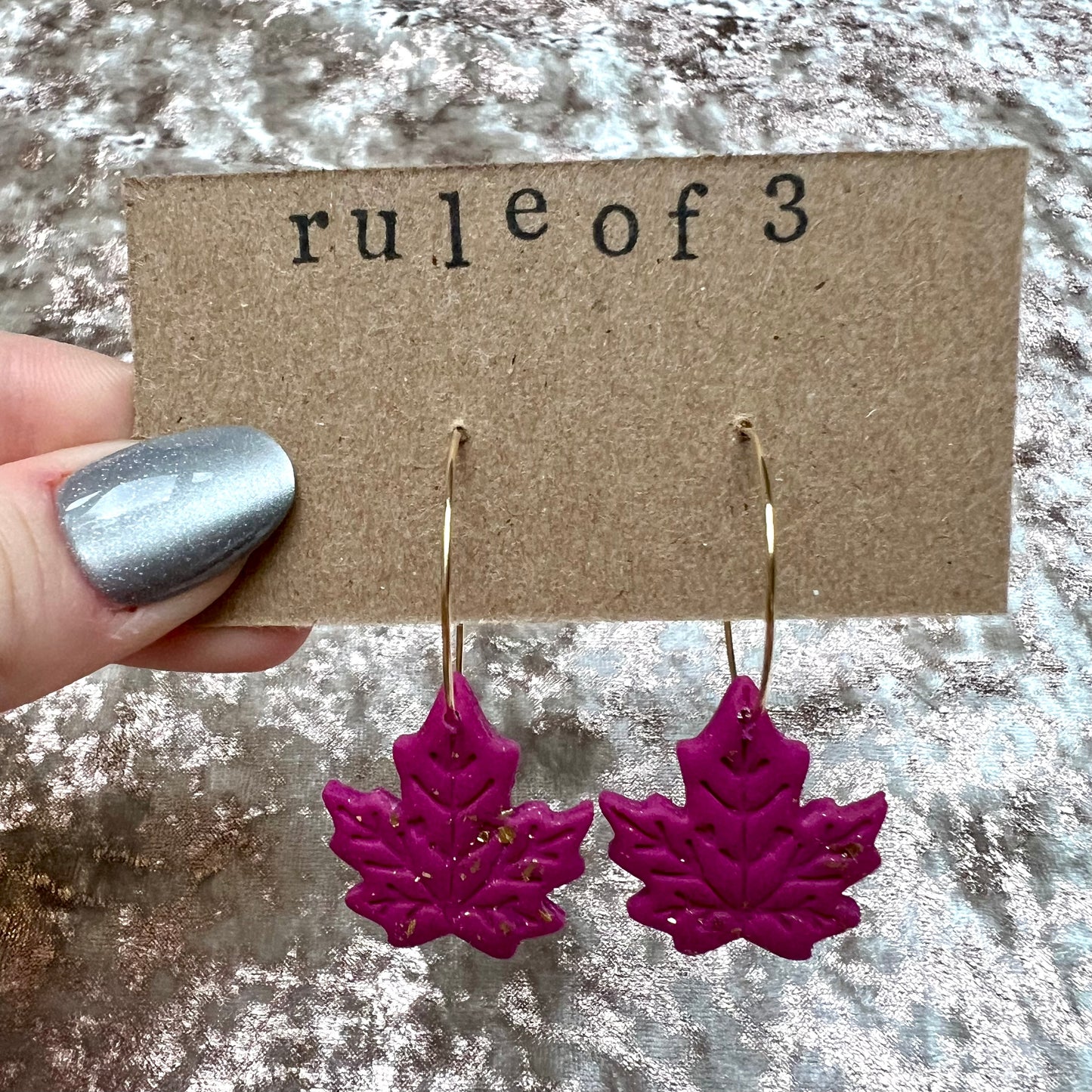 Fall Leaf Hoop Dangles * Made to Order