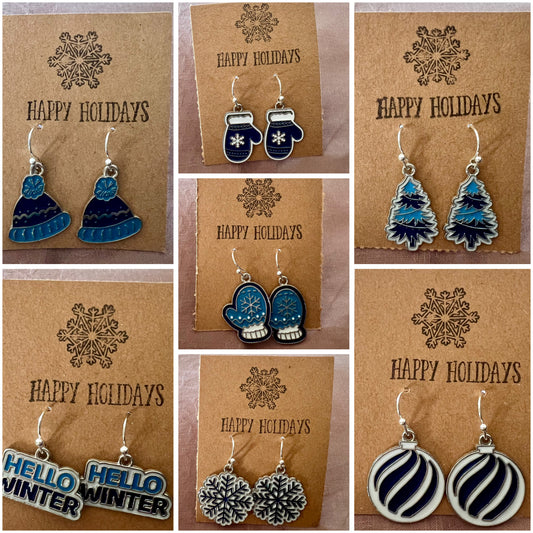Blue Winter Earrings