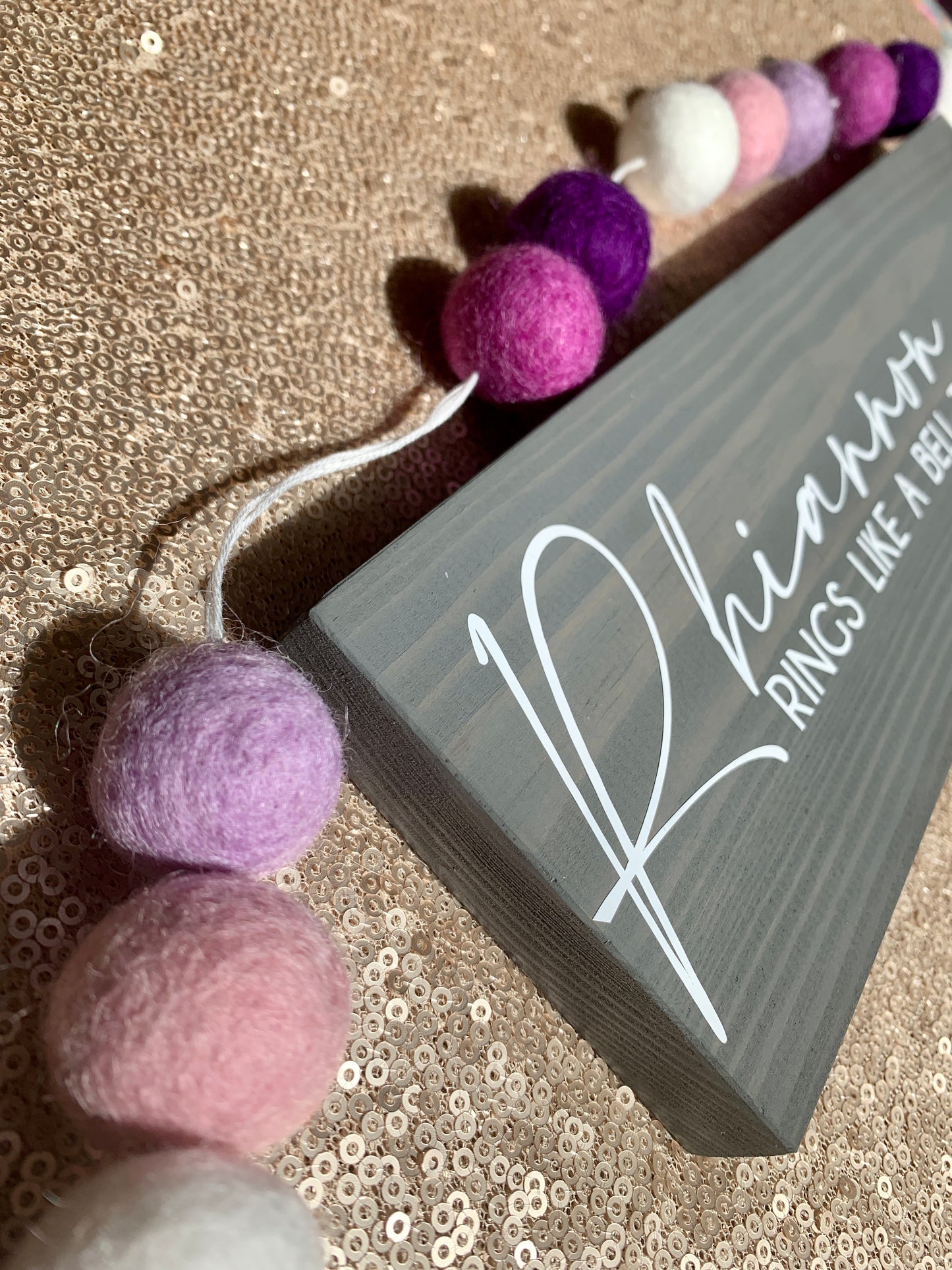 Rhiannon Rings Wood Sign * Made to Order