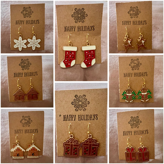 Gingerbread Christmas Earrings