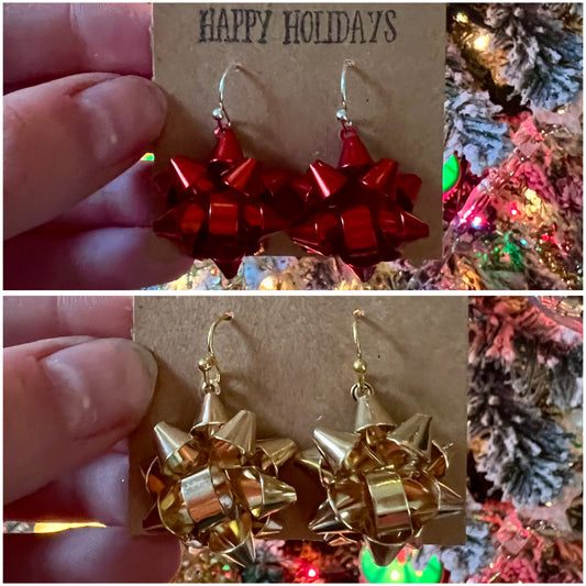 Metal Bow Earrings