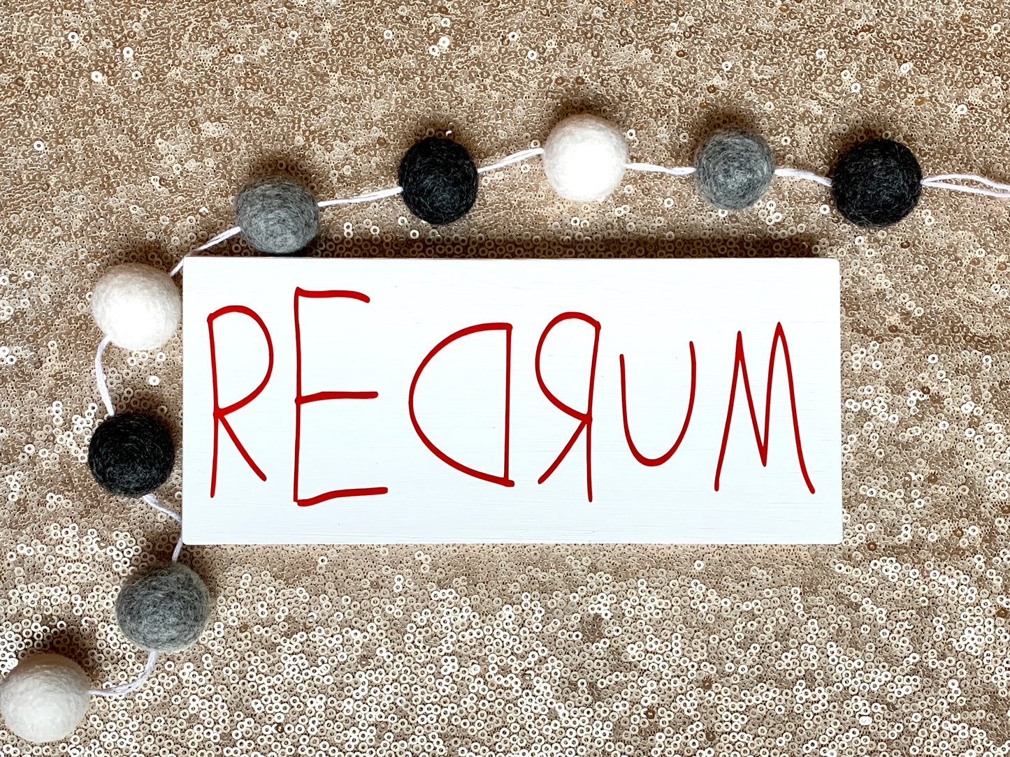 Redrum Wood Sign * Made to Order