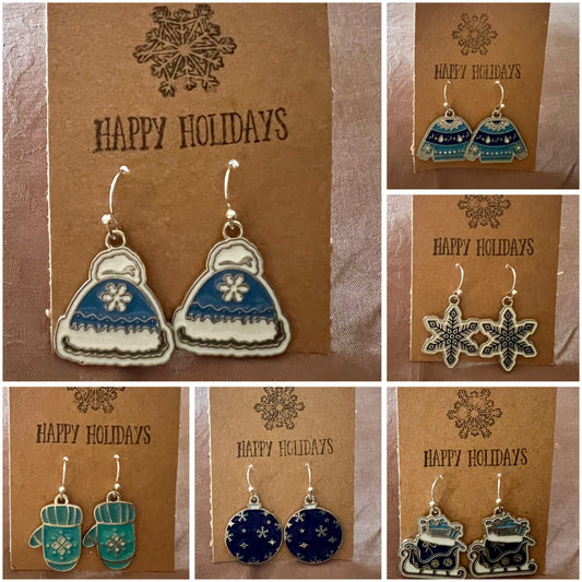 Blue Winter Earrings